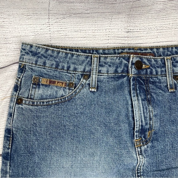 Vintage Y2K 2000s Era L.E.I. Juniors size 9 Short Jean Skirt - Picture 3 of 8